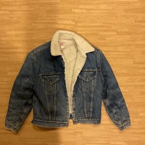 Levi's Men’s Blue Denim Sherpa Jacket Size 44 (L/XL)